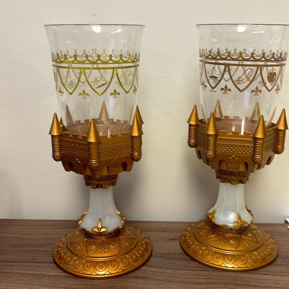 2 Beauty & The Beast light up goblets